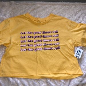 ‘let the good times roll’ crop top